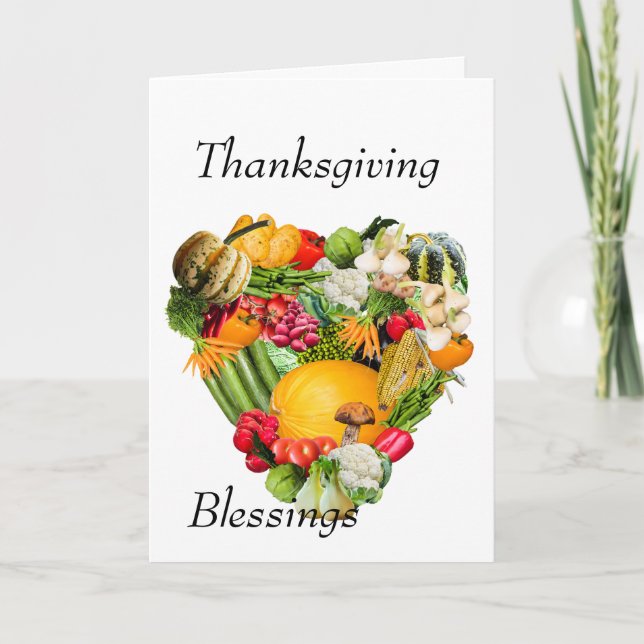Cartes Pour Fêtes Annuelles Bénédiction de Thanksgiving (Devant)