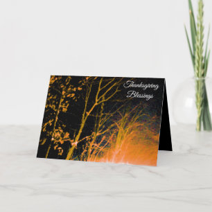 Cartes Pour Fêtes Annuelles Bénédiction de Thanksgiving Couleurs de automne Ci
