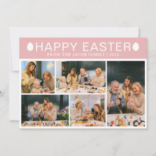 Cartes Pour Fêtes Annuelles Bénédiction moderne élégante Famille de Pâques Cin