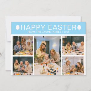 Cartes Pour Fêtes Annuelles Bénédiction moderne élégante Famille de Pâques Cin