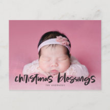 Bénédiction religieuse de Noël Photo double face