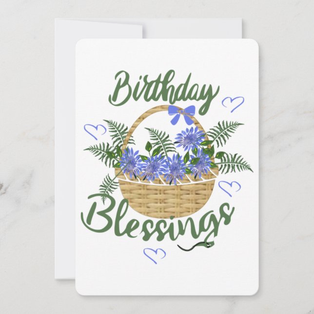 Cartes Pour Fêtes Annuelles Bénédictions d'anniversaire (Devant)