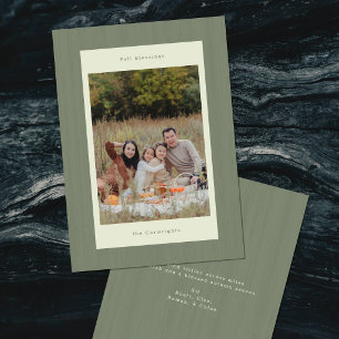 Cartes Pour Fêtes Annuelles Bénédictions de l'automne photo minimaliste rustiq