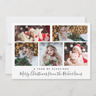 Cartes Pour Fêtes Annuelles Bénédictions de Noël Grille multiphoto