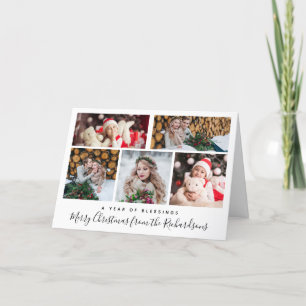 Cartes Pour Fêtes Annuelles Bénédictions de Noël Grille multiphoto