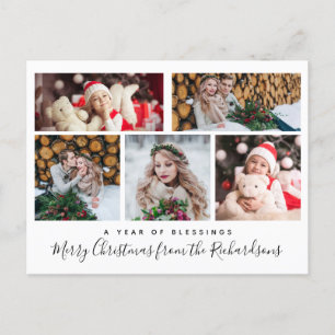 Cartes Pour Fêtes Annuelles Bénédictions de Noël Grille multiphoto