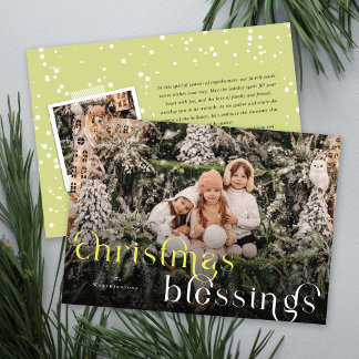 Cartes Pour Fêtes Annuelles Bénédictions de Noël Photo de Noël religieuse