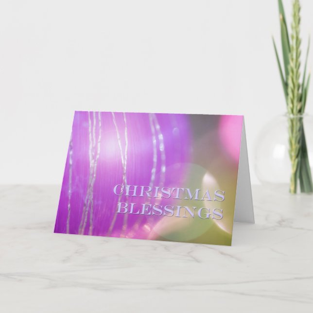 Cartes Pour Fêtes Annuelles Bénédictions de Noël salutations de Noël (Devant)
