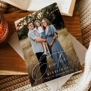 Cartes Pour Fêtes Annuelles Bénédictions de Pâques élégantes 3 Photo