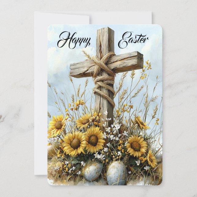 Cartes Pour Fêtes Annuelles Bénédictions de Pâques joyeuses (Devant)