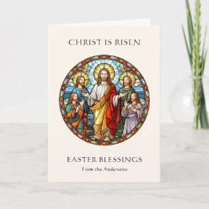 Cartes Pour Fêtes Annuelles Bénédictions de Pâques religieuses catholiques Jés