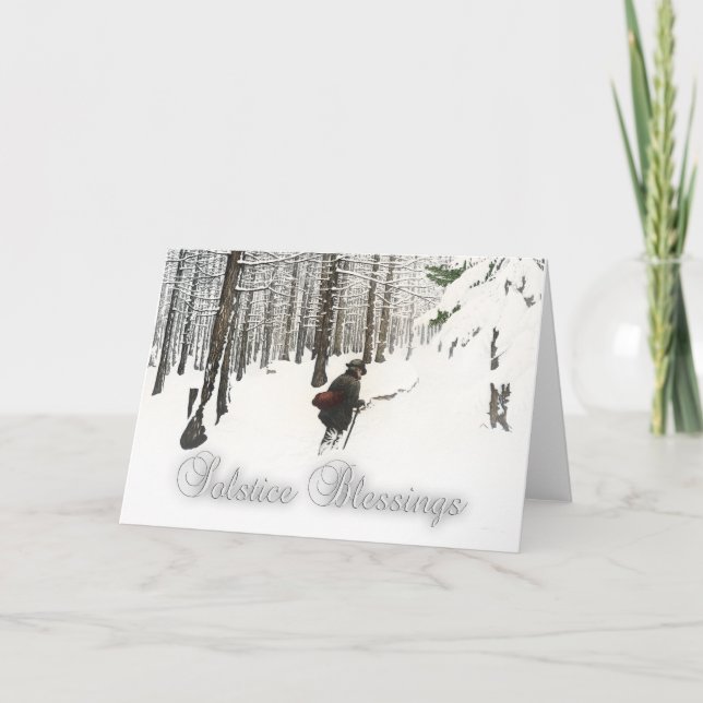 Cartes Pour Fêtes Annuelles Bénédictions du Solstice (Devant)