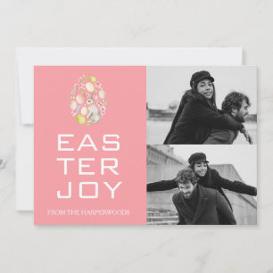 Cartes Pour Fêtes Annuelles Bénédictions élégantes Joyeuses Pâques Famille 2 p