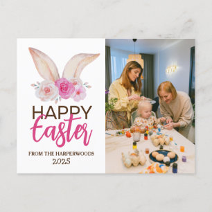 Cartes Pour Fêtes Annuelles Bénédictions élégantes modernes Bonne photo de fam