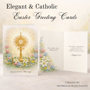 Cartes Pour Fêtes Annuelles Bénédictions eucharistiques joyeuses de Pâques