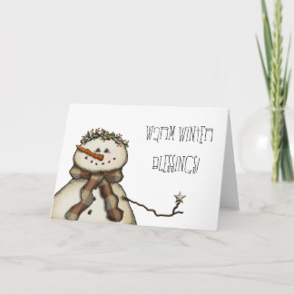 Cartes Pour Fêtes Annuelles Bénédictions hivernales chaudes !
