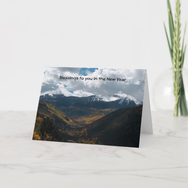 Cartes Pour Fêtes Annuelles Bénédictions pendant la nouvelle année (Devant)