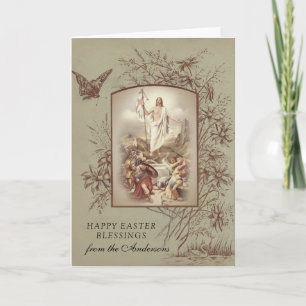 Cartes Pour Fêtes Annuelles Bénédictions religieuses traditionnelles de Pâques