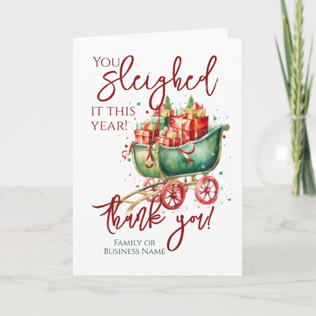 Cartes Pour Fêtes Annuelles Bénévole du Merci de Noël (Devant)