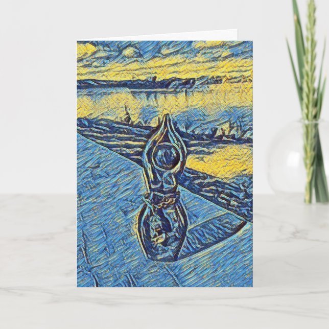 Cartes Pour Fêtes Annuelles Béni Sois Déesse à la Rivière (Devant)