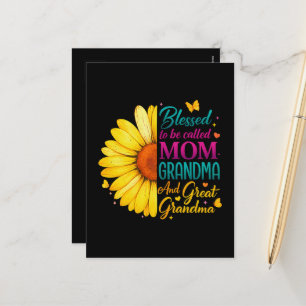 Cartes Pour Fêtes Annuelles Bénie d'être appelée maman grand-mère super