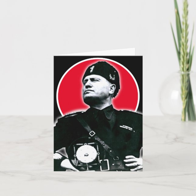 Cartes Pour Fêtes Annuelles Benito Mussolini (Devant)