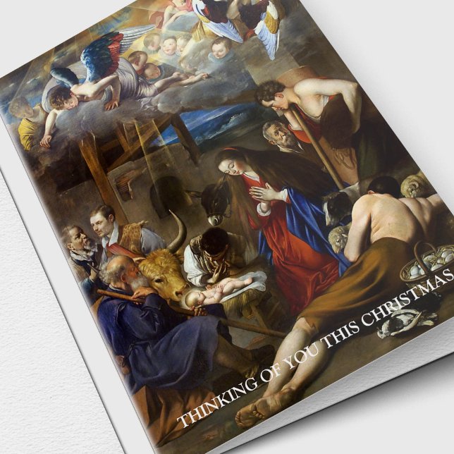 Cartes Pour Fêtes Annuelles Bereavé Nativité Sympathie Noël (Thinking of You Sympathy Christmas Card, Condolence, Bereavement Remembrance card)