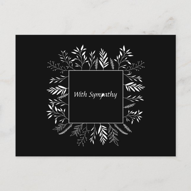 Cartes Pour Fêtes Annuelles Bereavement, Condoléances (Devant)