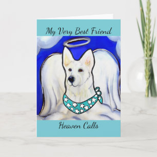 Cartes Pour Fêtes Annuelles Berger allemand blanc