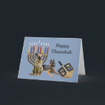 Cartes Pour Fêtes Annuelles Berger allemand Chanukah Card Menorah Dreidel1<br><div class="desc">Se souvenir de sa famille et de ses amis pendant la saison de Chanukah est un merveilleux moyen de rester en contact avec les gens qui vous aiment et qui vous tiennent à coeur. J'ai créé ces cartes de chien Chanukah avec amour et attention et je suis sûr que quiconque...</div>