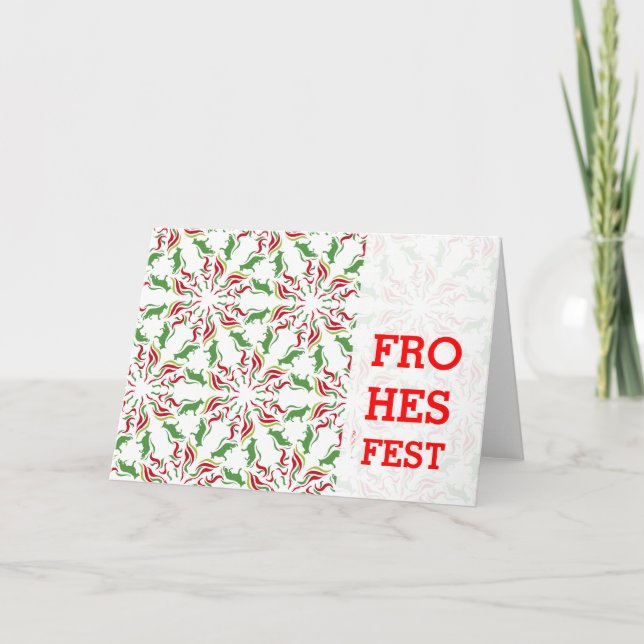 Cartes Pour Fêtes Annuelles Berger allemand de Noël (Devant)