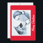 Cartes Pour Fêtes Annuelles Berger allemand et Père Noël<br><div class="desc">Un joli berger allemand et le Père Noël pour Noël</div>