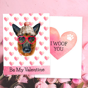 Cartes Pour Fêtes Annuelles Berger Allemand Je T'aboi Mon Chien Saint Valentin