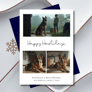 Cartes Pour Fêtes Annuelles Berger allemand Noël Happy Howlidays photo