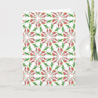 Cartes Pour Fêtes Annuelles Berger allemand rouge vert