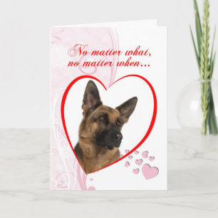 Cartes Pour Fêtes Annuelles Berger allemand Valentine