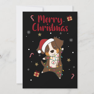 Cartes Pour Fêtes Annuelles Berger Australien Joyeux Noël Hiver