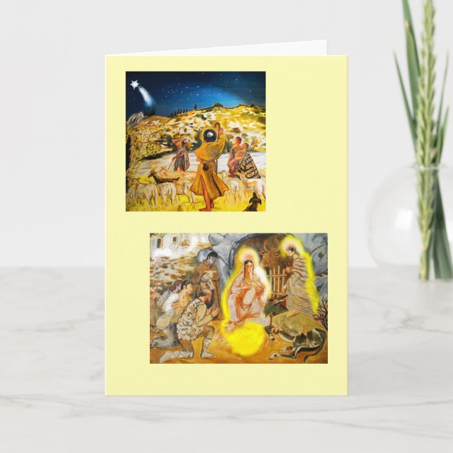 Cartes Pour Fêtes Annuelles Bergers et nativité (Devant)
