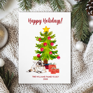Cartes Pour Fêtes Annuelles Berman Famille de chats de Noël