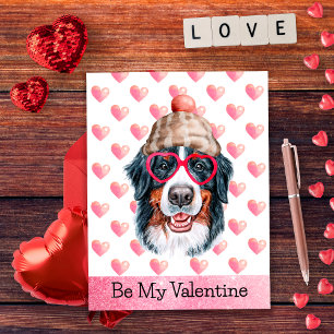 Cartes Pour Fêtes Annuelles Bernese Mountain Be My Valentine Dog Valentine's