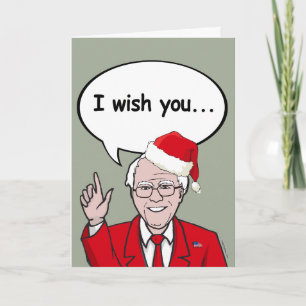 Cartes Pour Fêtes Annuelles Bernie Sanders Claus vous souhaite la fête Ameri-C