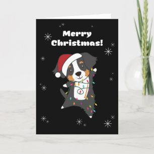 Cartes Pour Fêtes Annuelles Bernois Joyeux Noël Heureux Noël Chiens
