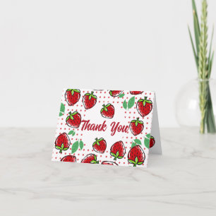 Cartes Pour Fêtes Annuelles Berry aux fraises sucrées Premier anniversaire