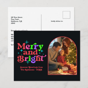 Cartes Pour Fêtes Annuelles Berry Bright Merry et Bright Retro Christmas
