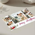 Cartes Pour Fêtes Annuelles Berry Calligraphy Joyeux Noël 7 Photo<br><div class="desc">Célébrez la saison avec notre carte de Noël magnifiquement personnalisée, parfaite pour partager la joie de votre famille. Le recto de la carte présente cinq de vos photos préférées, créant un affichage chaleureux des moments chéris. Sous les photos, une délicate illustration de baies d'aquarelle encadre le festif "Joyeux Noël" de...</div>