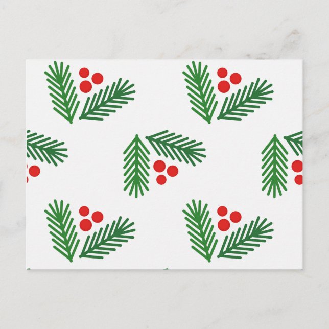 Cartes Pour Fêtes Annuelles Berry de Noël (Devant)