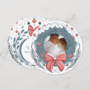 Cartes Pour Fêtes Annuelles Berry d'hiver de Noël Photo personnalisée