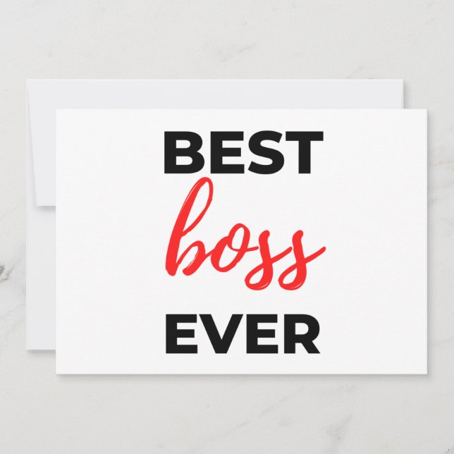 Cartes Pour Fêtes Annuelles Best Boss Ever 2 (Devant)