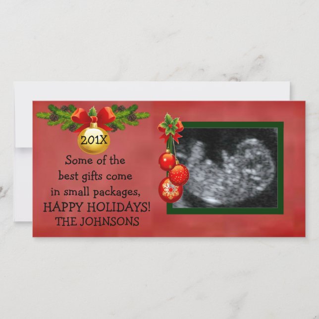 Cartes Pour Fêtes Annuelles Best Christmas Gift Ultrasound Photo (Devant)