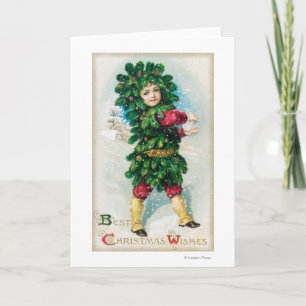 Cartes Pour Fêtes Annuelles Best Christmas Wishes Man in Evergreen Coat